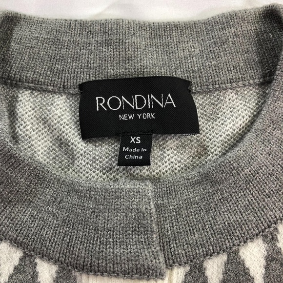 🆕Rodina Grey White Cardigan NEW size XS - Picture 8 of 8